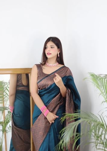 Vasthrlay Kanjivaram Kanchipuram Banarasi Yatri Saree With Blouse Piece