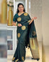 Vasthrlay Banarasi Kanjivaram Kanchipuram Kerigola Saree With Blouse Piece