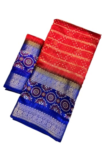 Vasthrlay Kalamkari Bandhani Contrast