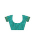 Vasthrlay Chiffon Bandhani Teal Green Saree With Unstitched Blouse Piece