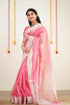 Vasthrlay Present Beautiful Kanjivaram Soft Silk Pink Saree With Blouse