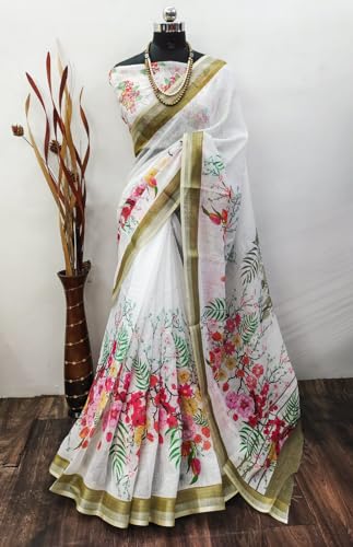 Vasthrlay Banarasi Kanjivaram Wedding Flowerjaal Saree With Blouse Piece