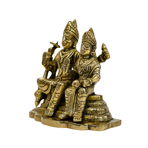 Brass Vishnu Lakshmi on Sheshnag Statue 1234g