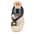 Vhaanfootwear Double wadi Gandhi Design Pure Leather Black Color Soft Kolhapuri for men
