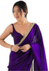 Vasthrlay Lavender Chiffon Sequins Unstitched Saree