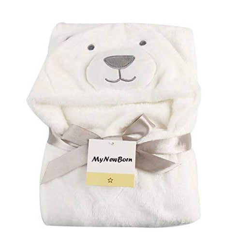 MY NEWBORN Baby Towel Bathrobe Hooded Blanket Wrapper