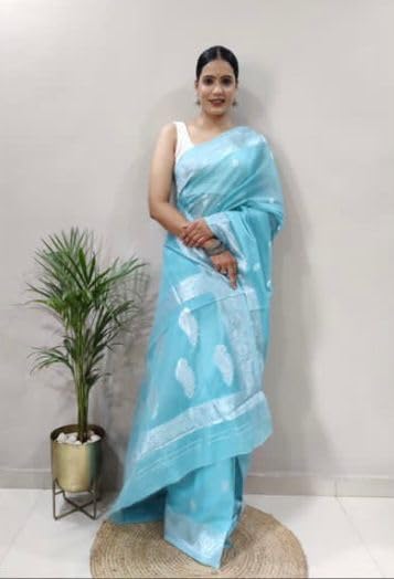 Vasthrlay Banarasi Unstitched Saree