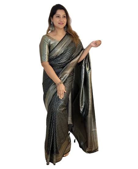 Vasthrlay Black Kanjivaram Saree