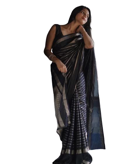Vasthrlay Black Kanjivaram Saree