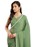 Vasthrlay Pink Border Unstitched Saree