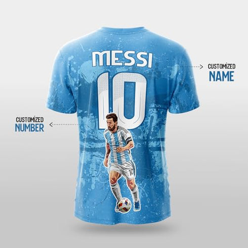 Messi Goat Edition Football Jersey | Customized And Personalized Name And Number | Available In Sizes For Kids| Men| And Women.