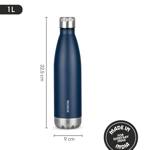 Borosil Hydra Bolt Trans Blue 1000 ml