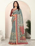 Vasthrlay Women's Cotton Kalamkari Wedding Saree With Blouse Piece