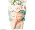 Craftpitaraa Head Planter Pot Resin Succulent Planter Little Girl Flower Pot
