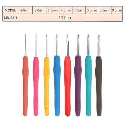 Crochet Hooks Kit, 8 Pieces Set Woolen Crochet Needle, Knitting & Crochet Supplies