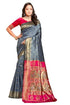 Vasthrlay Kanjivaram Chand Paithani Rama Pink Saree With Blouse Piece