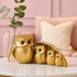 Golden Owl Family (Mother & Child) for Home Decor