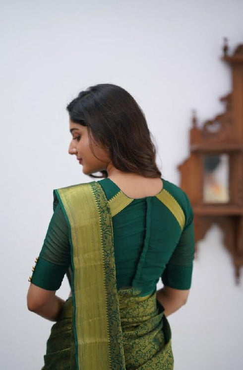 Vasthrlay Kanjivaram Unstitched Saree