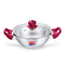 Prestige Platina Popular Stainless Steel Kadhai with Glass Lid