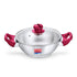 Prestige Platina Popular Stainless Steel Kadhai with Glass Lid