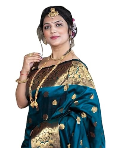 Vasthrlay Banarasi Kanjivaram Kanchipuram Wedding Saree With Blouse Piece