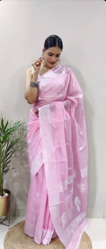 Vasthrlay Banarasi Unstitched Saree