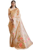 Vasthrlay Off White Banarasi Saree