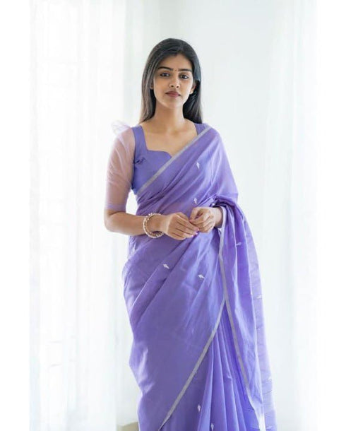Vasthrlay Lavender Kanjivaram Saree