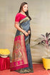 Vasthrlay Kanjivaram Chand Paithani Rama Pink Saree With Blouse Piece