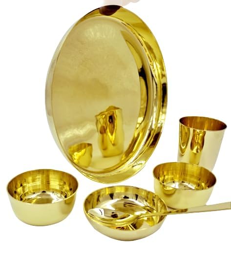 Pure Lead Free Brass Dinner Set 6