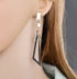 Nilu's Collection Fancy Hollow Triangle Long Geometric Drop Earrings