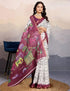 Vasthrlay Women's Cotton Kalamkari Wedding Saree With Blouse Piece