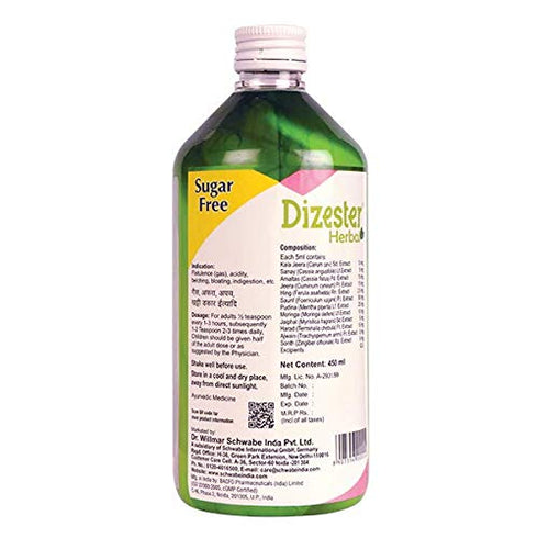 Dr Willmar Schwabe India Dizester Herbal Digestive Tonic Sugar Free
