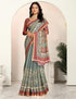 Vasthrlay Women's Cotton Kalamkari Wedding Saree With Blouse Piece