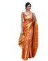 Vasthrlay Orange Banarasi Saree