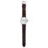 Casio MTP-VT01L-7B2 Mens Minimalistic Silver Dial Brown Leather Band Analog Watch