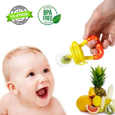 Millionminds Stainless Steel Baby Feeding Milk Bottle and Feeding Bottle with Spoon | Bottle Cleaning Brush and Fruit Feeder