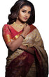 Vasthrlay Cream Banarasi Traditional Saree