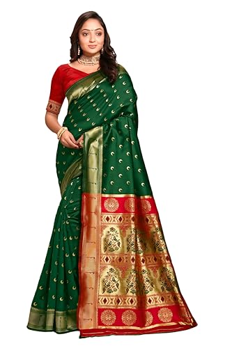 Vasthrlay Kanjivaram Chand Paithani Rama Pink Saree With Blouse Piece