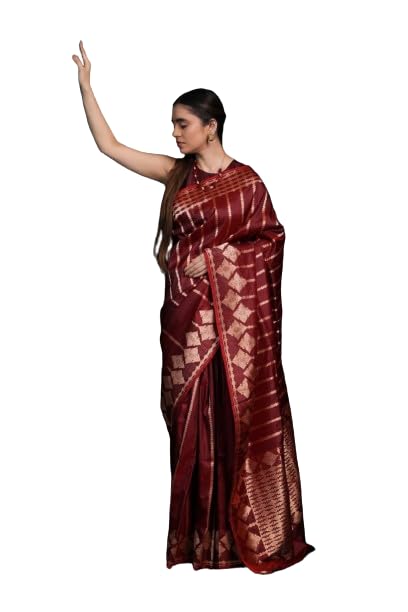Vasthrlay Maroon Kanjivaram Saree