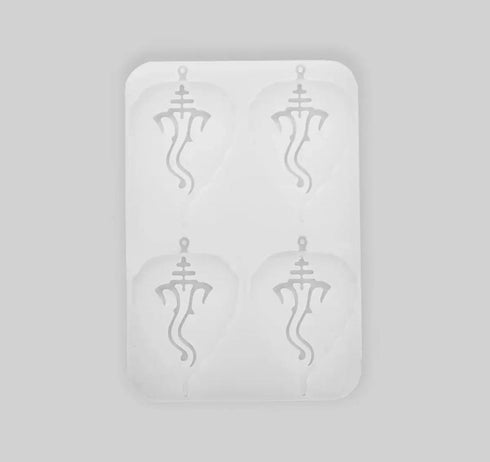 53ARTS Lord Ganesha Leaf Shape Silicone Mould for Resin, Candle & Clay