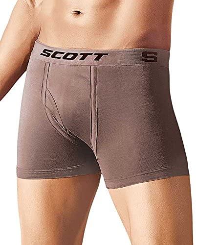 Dixcy Scott Men's Cotton Cross Trunk (Long Trunk) (Pack Of 3) 100 Cms, Brown