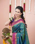 Vasthrlay Kanjivaram Jamun Red Contrast Traditional