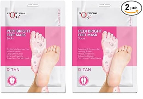 O3+ Pedi Bright Foot Socks Cream Mask