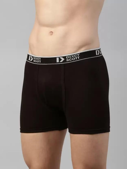 Dixcy Scott Cross Trunk for Men & Boys (Underwear/Trunk/Brief) (100% Cotton Trunk with Spandex Elastic) (Size- 80 cm-110 cm) (Multicolour-Assorted) (44 inch_110 cm, Pack of 03 Pcs.)