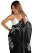 Vasthrlay Black Unstitched Saree