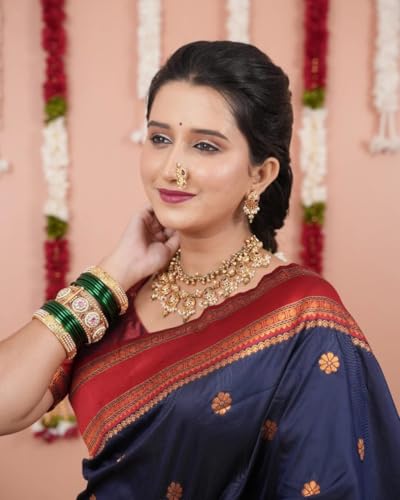 Vasthrlay Kanjivaram Jamun Red Contrast Traditional