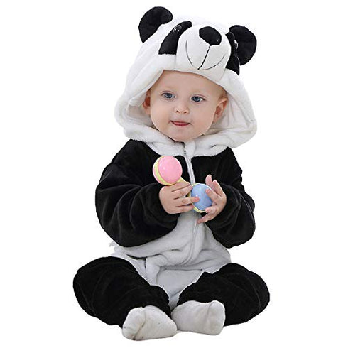 BRANDONN Unisex Baby Flannel Jumpsuit Pan