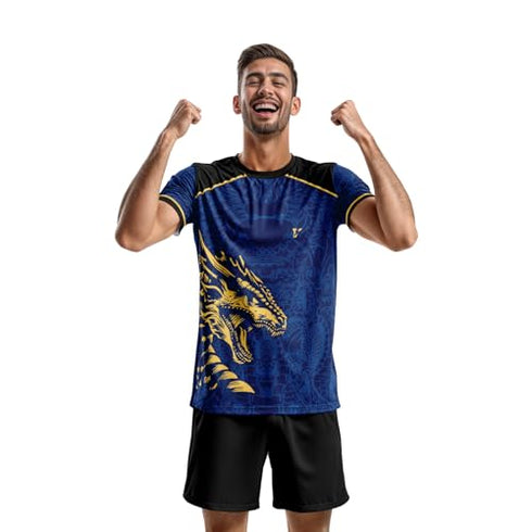 Yourjersey Real Dragon Fury Football Jersey | Custom Name & Number | 3 Colors: Red | Black | For Kids and Adult