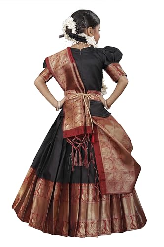 Vasthrlay South Indian Traditional Unstitched Half Saree For Girls